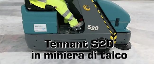 Spazzatrice Tennant S20 in miniera di talco